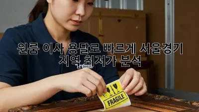 원룸 이사? 용달로 빠르게! 서울/경기 지역 최저가 분석