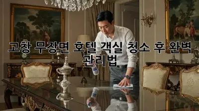 고창 무장면 호텔, 객실 청소 후 완벽 관리법!
